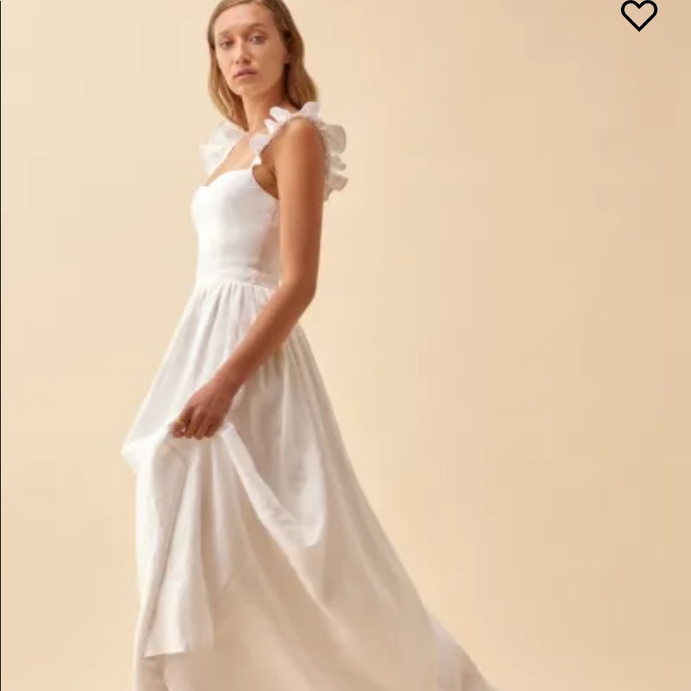 Reformation Vecchio Dress- White Size 8 NWT